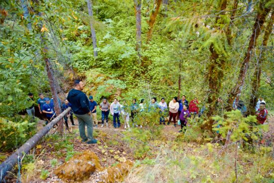 Fr. Eduardo reflecting during group hike