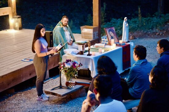 Zaira reading at mass