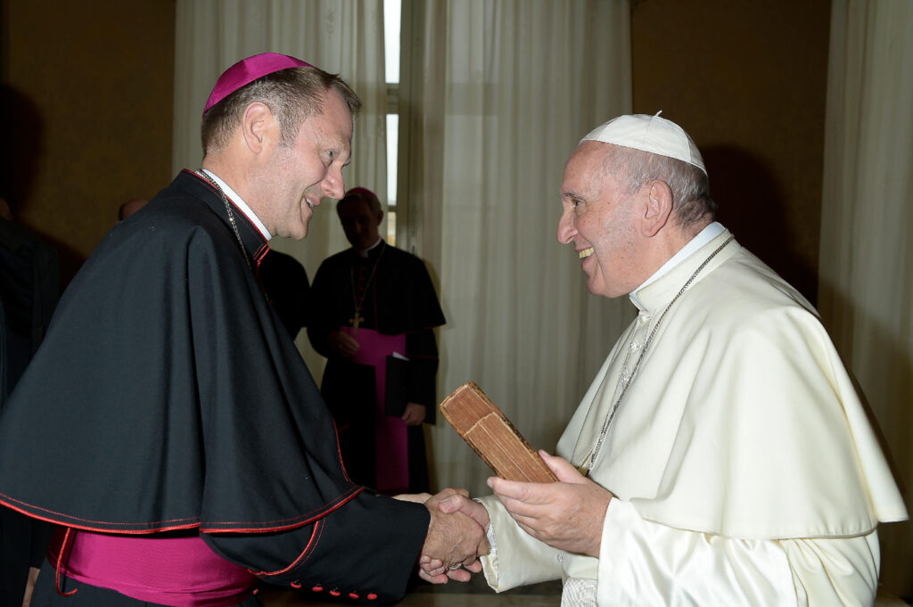Pope Francis with Bishop Mueggenborg 2