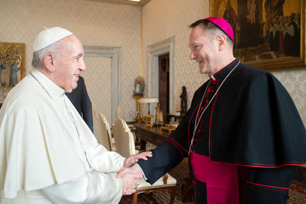 Pope Francis with Bishop Mueggenborg 4