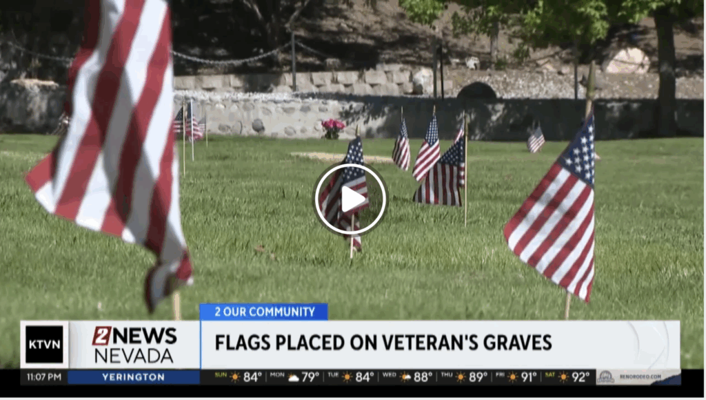 Memorial Day Flag Placement For Our Veterans at Our Mother of Sorrows Catholic Cemetery